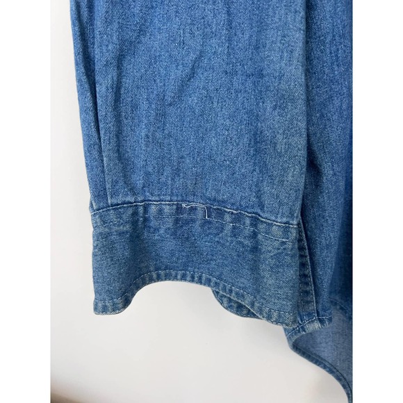 Savil Rowe Denim Button Down Longsleeve Shirt - Picture 6 of 16